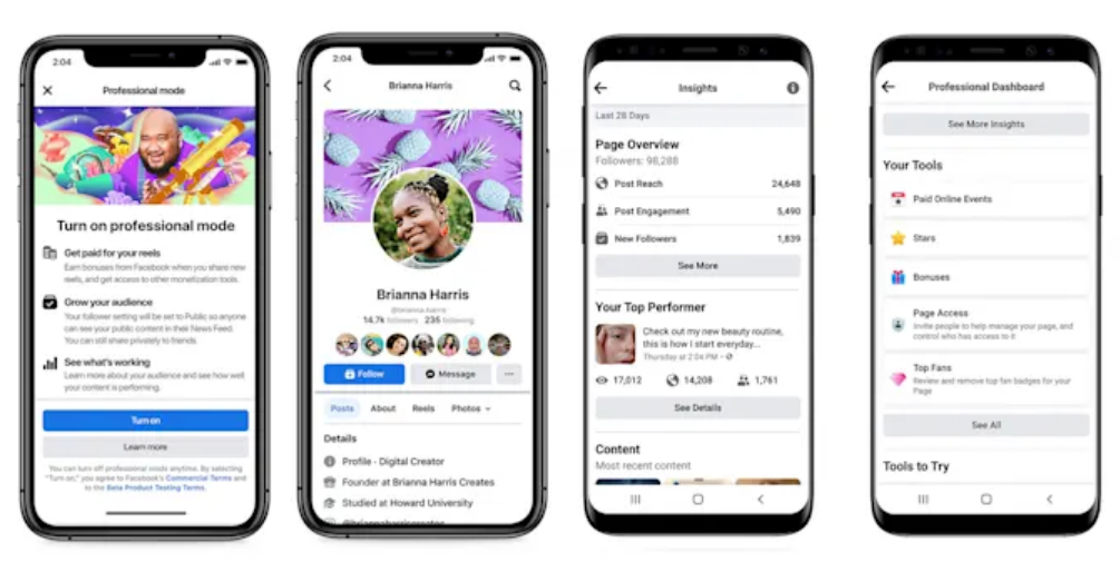 Facebook 'Profesional Mode' Memungkinkan Content Creator Memonetisasi Halaman Profil mereka Sendiri