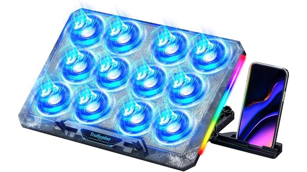 12 fan adjustable cooling pad