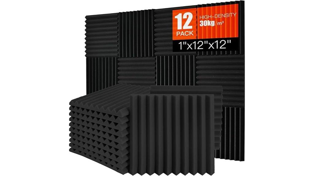 12 pack acoustic foam wedges