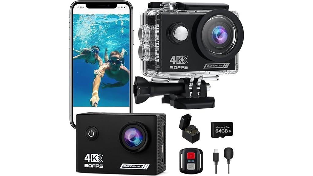 4k waterproof action camera
