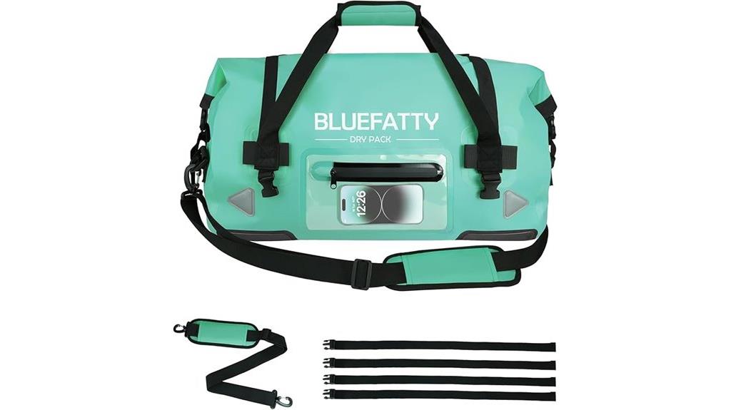 70l ocean green waterproof duffel
