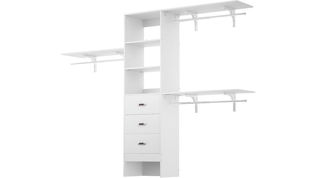 8 foot closet with storage
