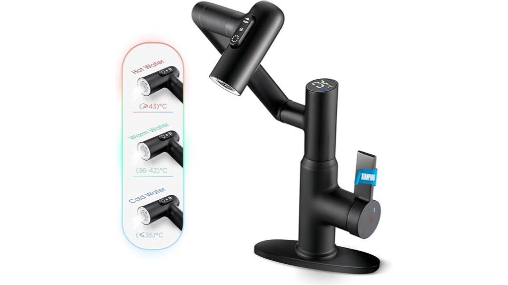 adjustable celsius temperature faucet