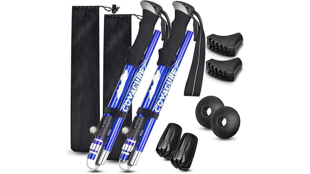 adjustable collapsible trekking poles