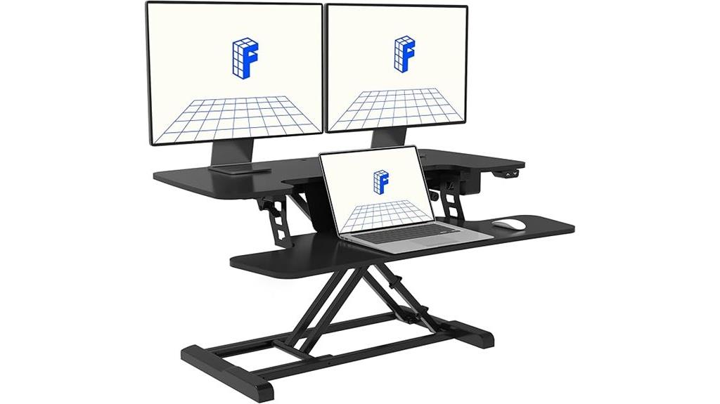 adjustable height desk converter