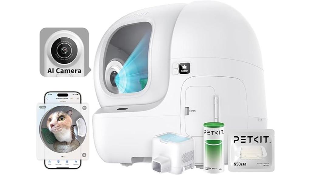 ai enabled self cleaning litter box