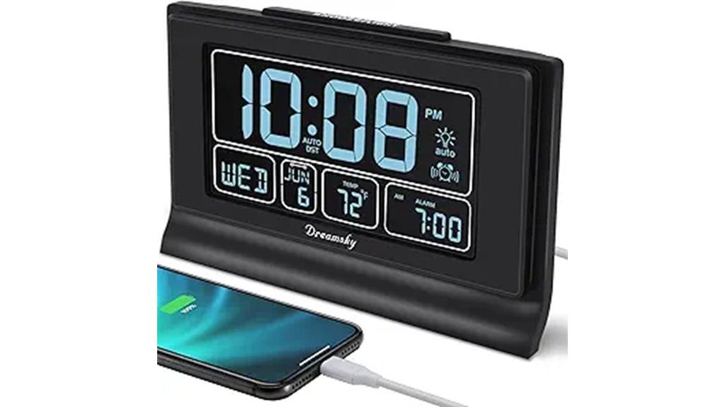 alarm clock with backup