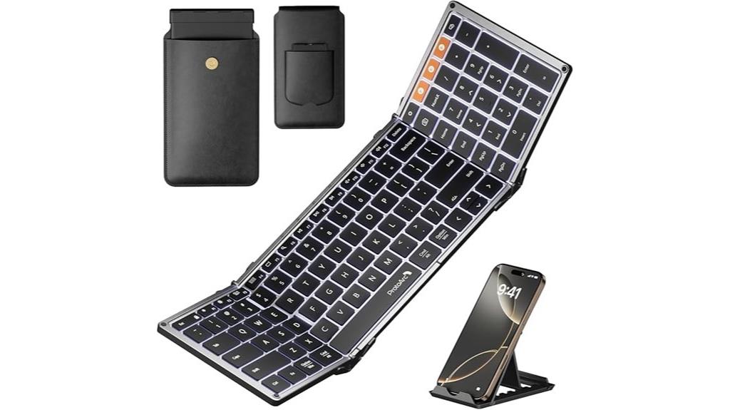 backlit foldable travel keyboard