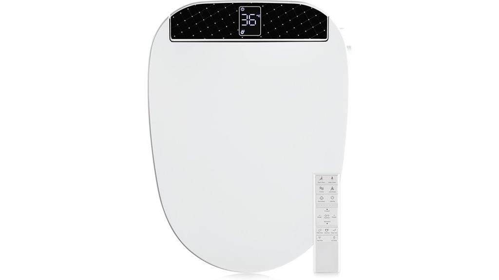 bidet seat with remote
