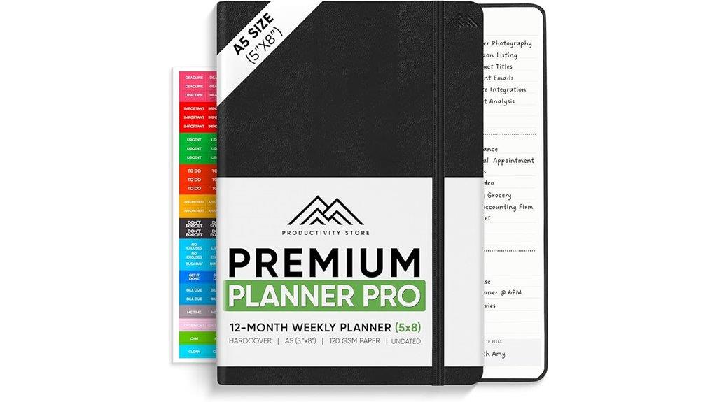 black a5 2025 planner