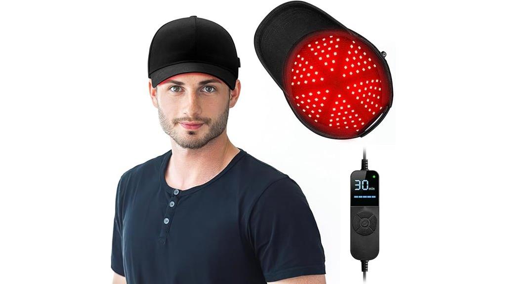 black laser hair cap