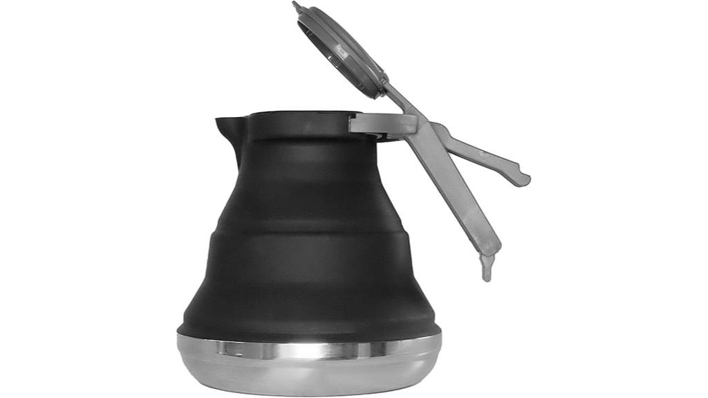 black silicone travel kettle