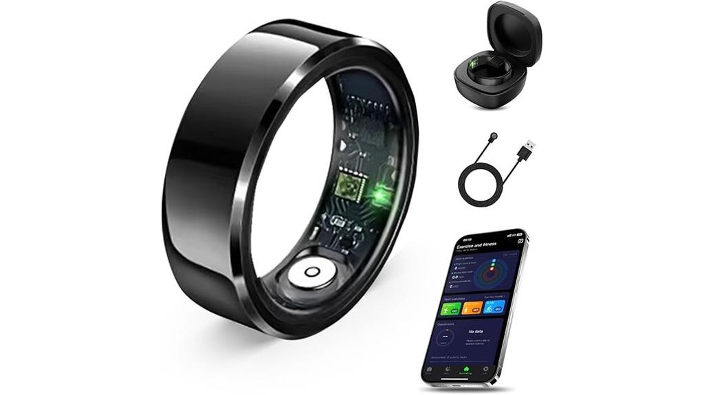 black smart ring tracker