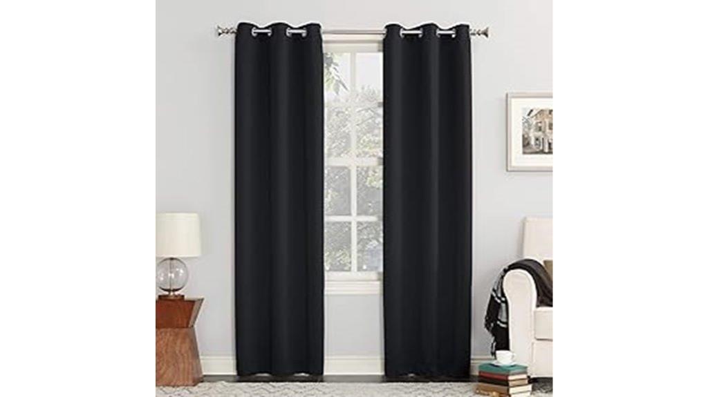 blackout curtain panel black