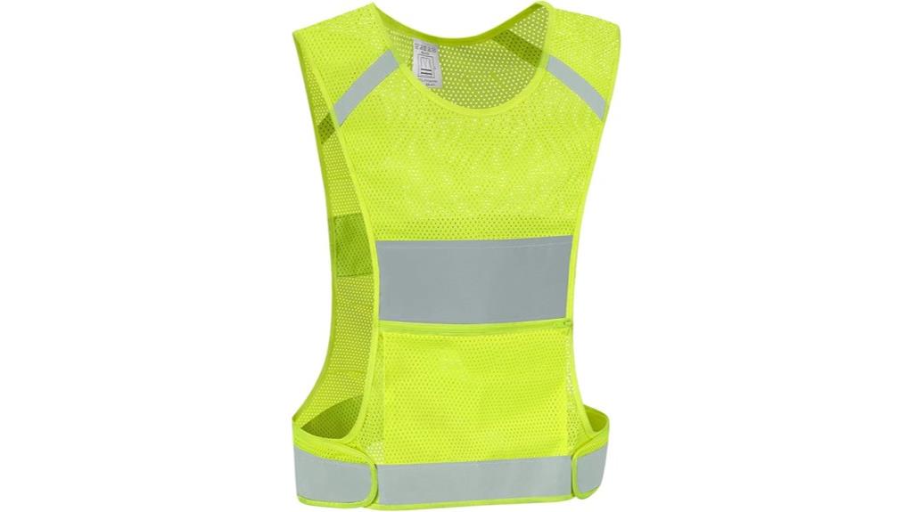 bright reflective running vest