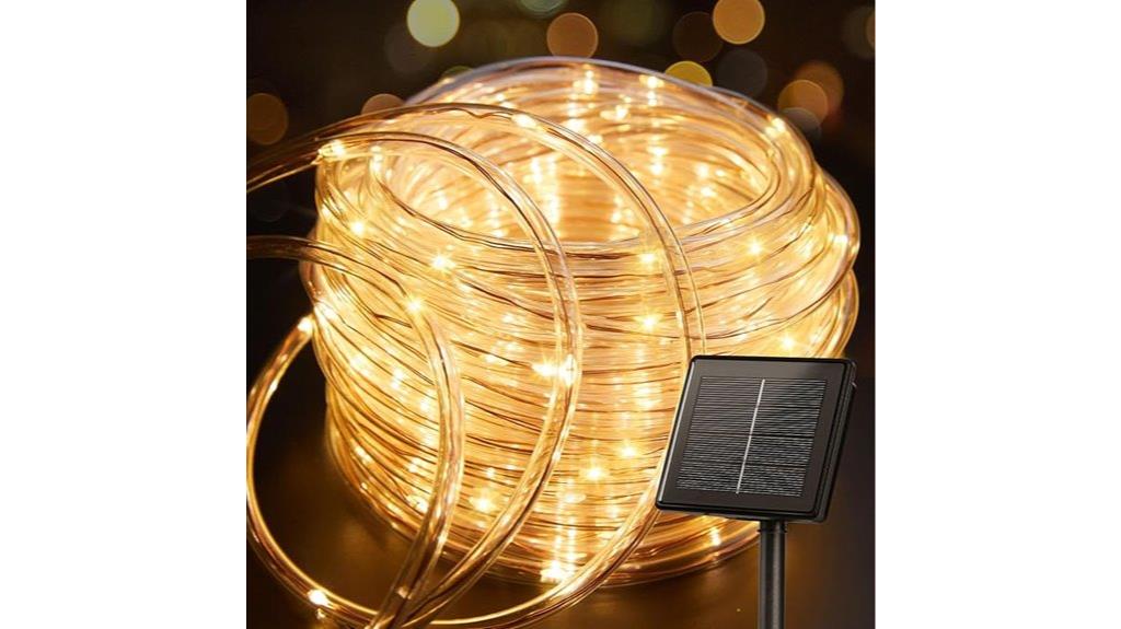 brightown 39ft solar rope lights