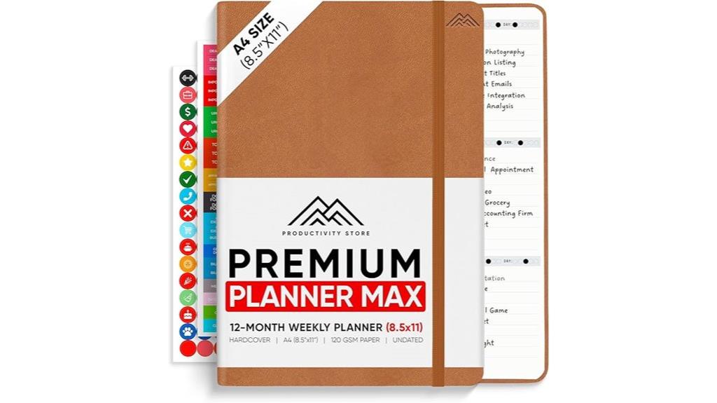 brown undated 2025 planner