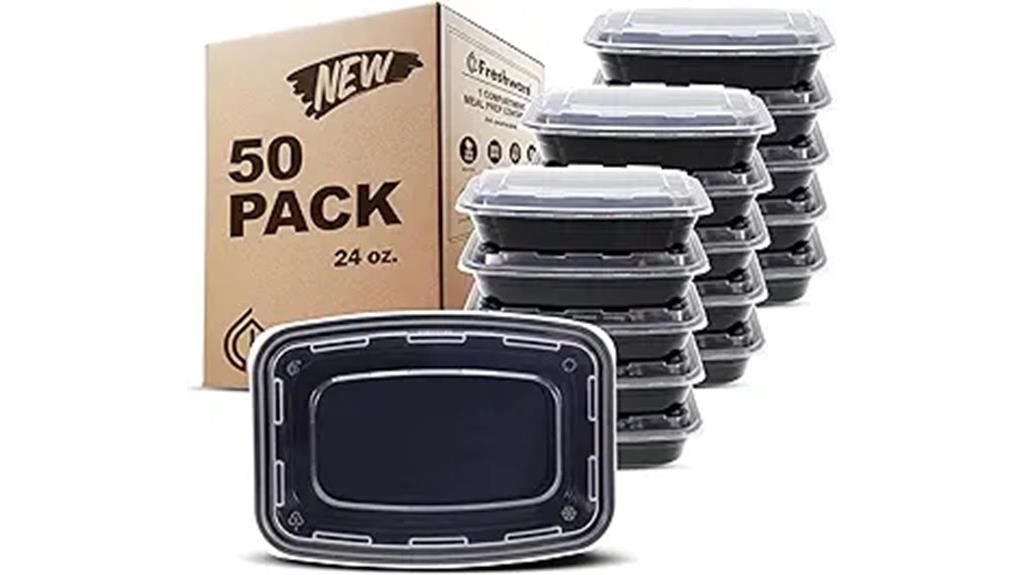 bulk 50 pack meal containers