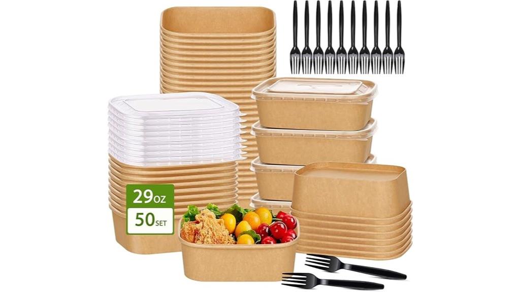 bulk kraft paper bowl set