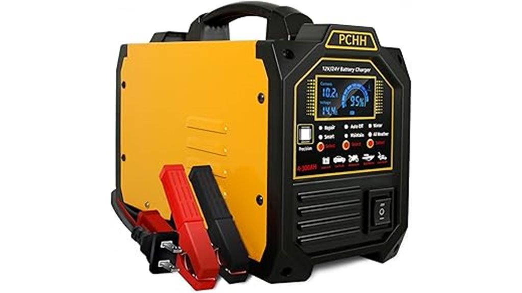 car battery charger features