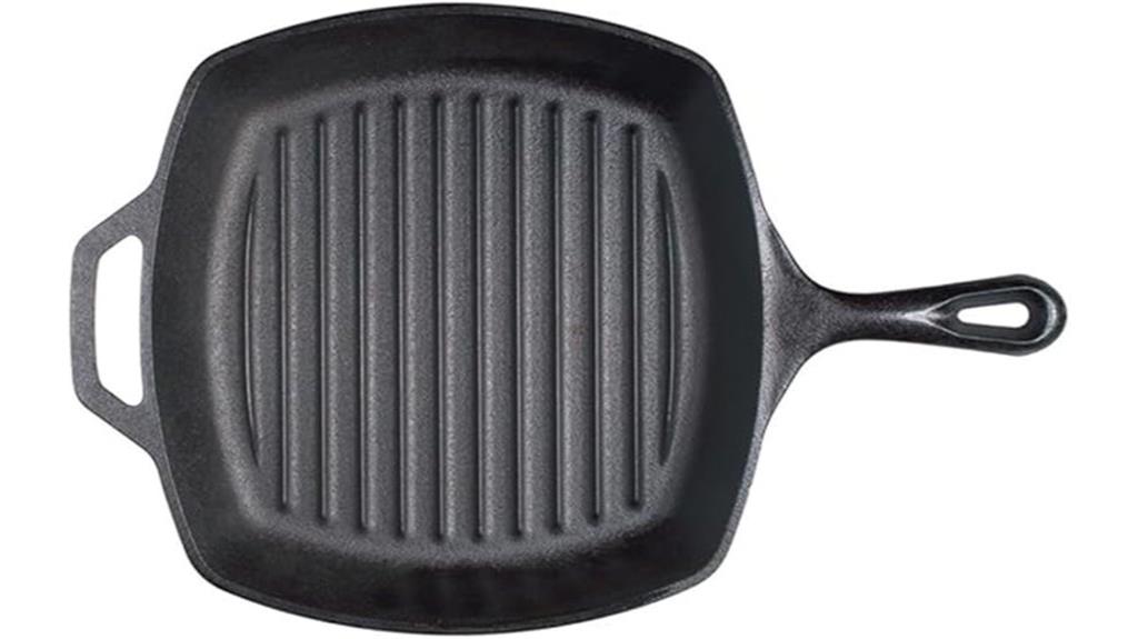 cast iron square grill pan