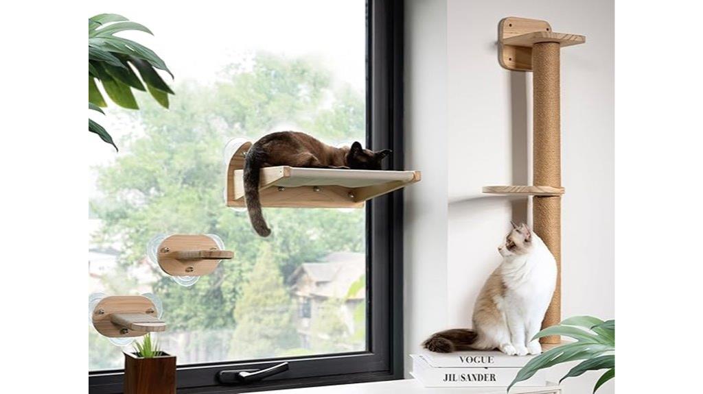 cat perch with bed
