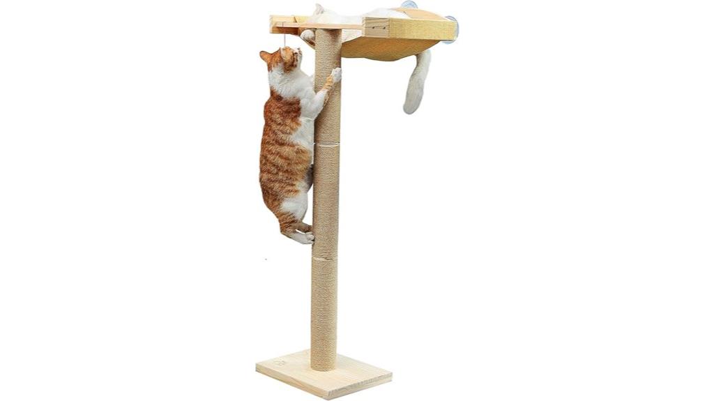 cat perch with scratcher