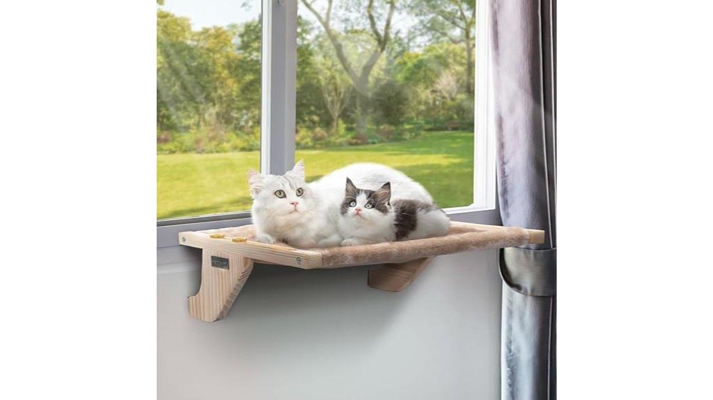 cat perch with wood