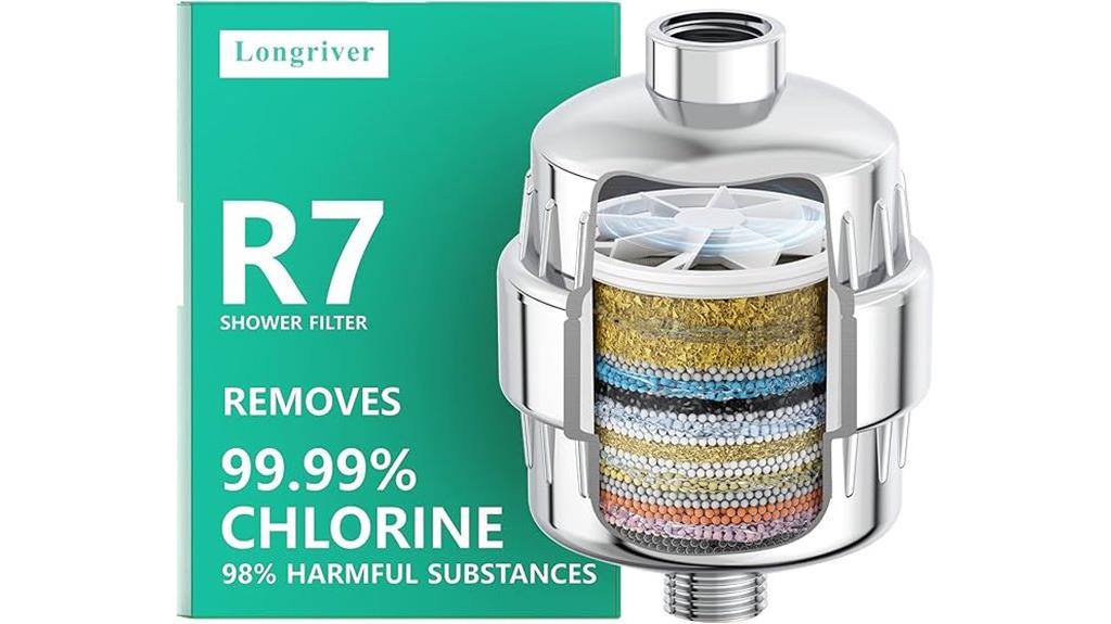 chrome shower filter r7