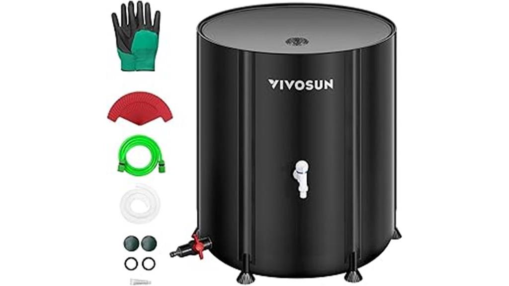 collapsible 132 gallon rain barrel
