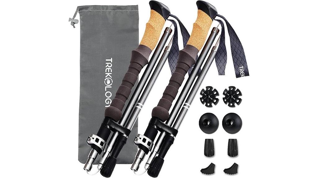 collapsible cork hiking poles