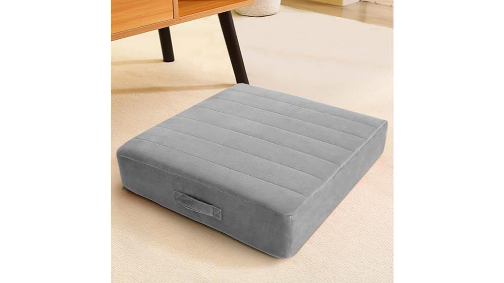 colorful square floor pillow