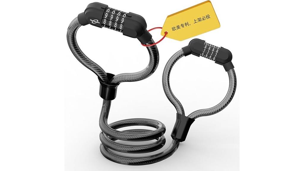 combination cable bike lock