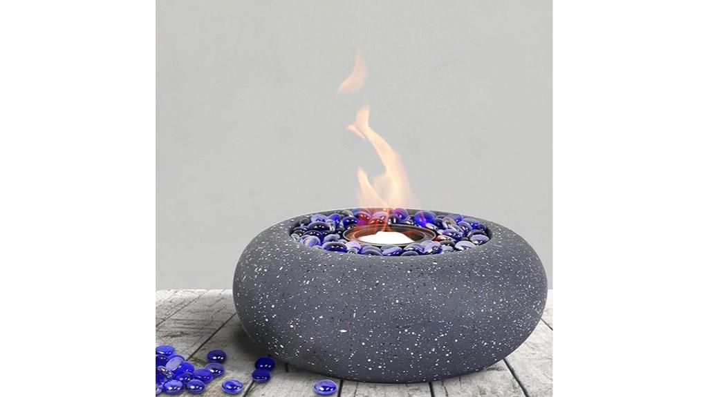 compact tabletop fire pit
