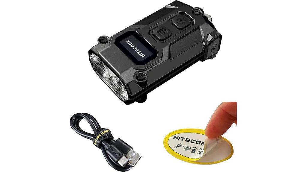compact usb c rechargeable flashlight