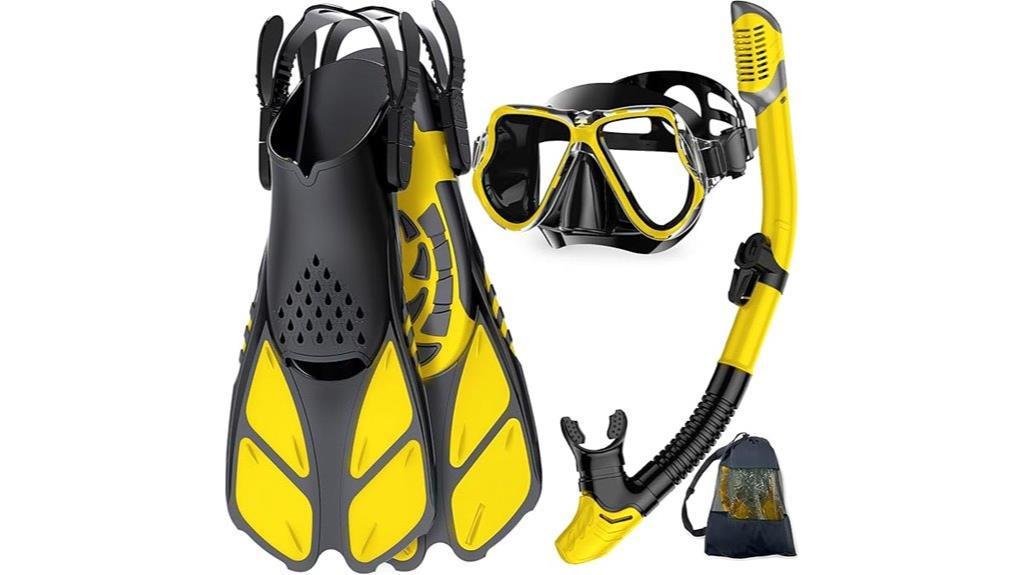 complete snorkeling gear set