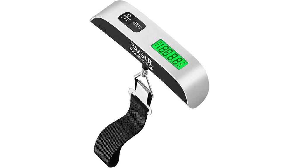digital luggage scale backlit