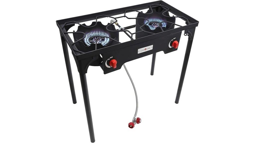 double burner camp stove
