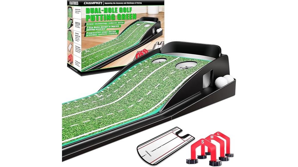 dual hole golf putting green
