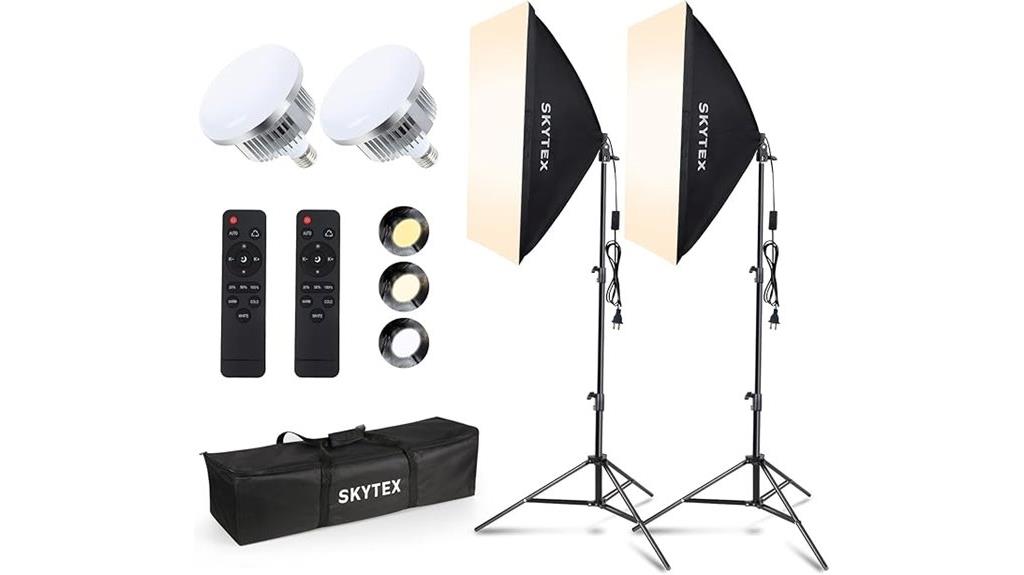 dual softbox photography lighting