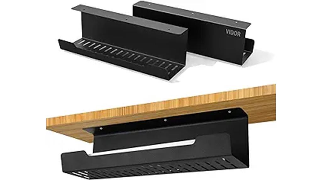 dual under desk cable trays