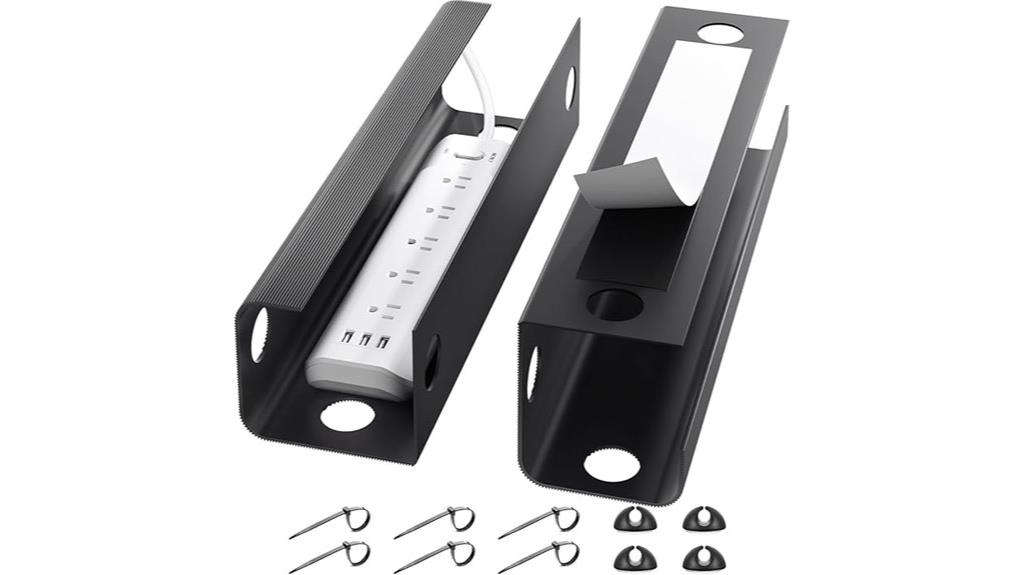 dual under desk cable trays