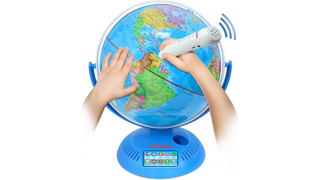 educational globe with smart pen