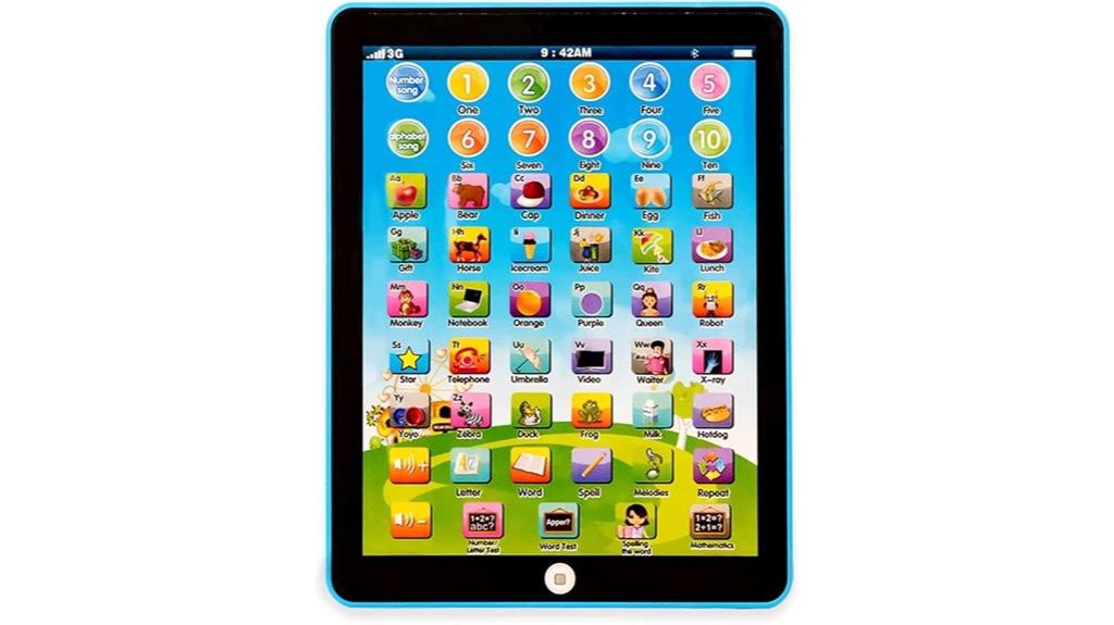 educational kids tablet device