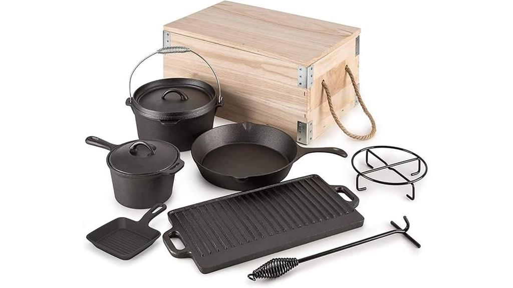 eight piece cast iron set