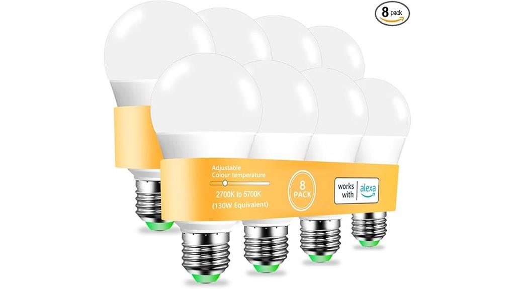 eight tunable white bulbs