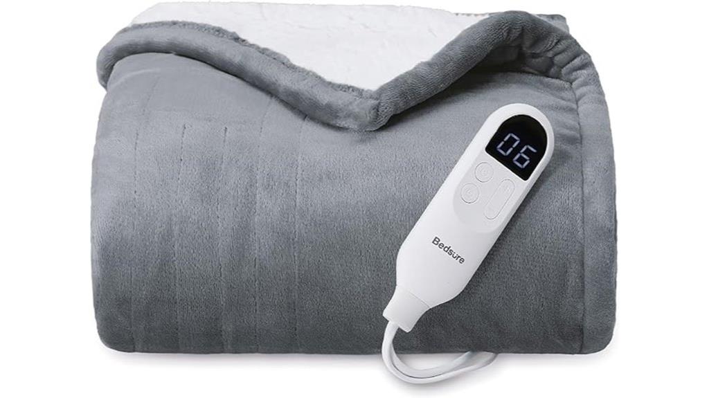 electric grey heated blanket