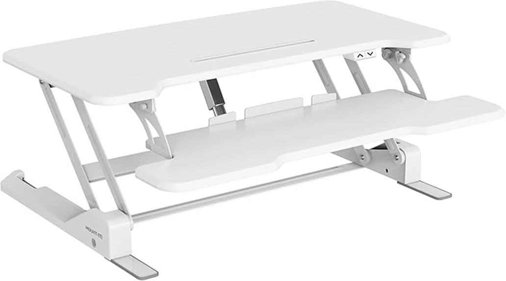 electric standing desk converter