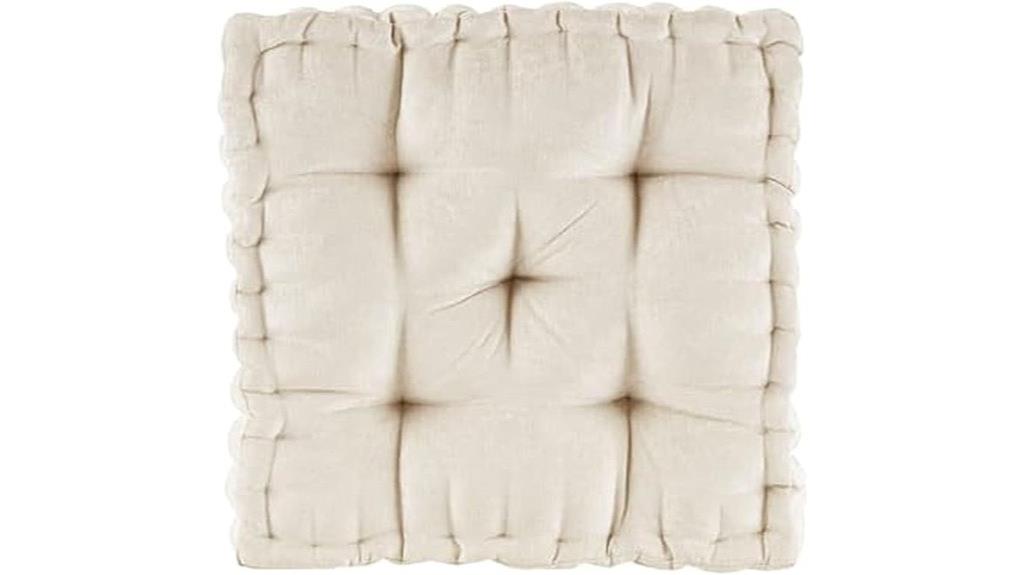 elegant ivory floor cushion