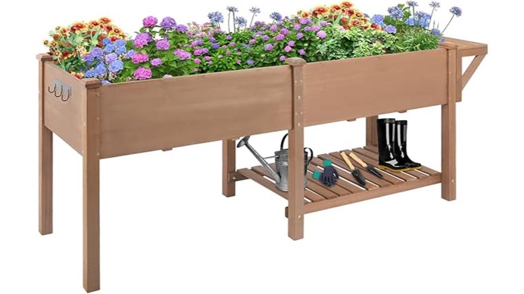 elevated outdoor garden bed